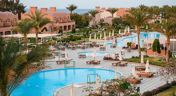 Hotel Sentido Akassia Beach, egypt, hotel complex in the evening 