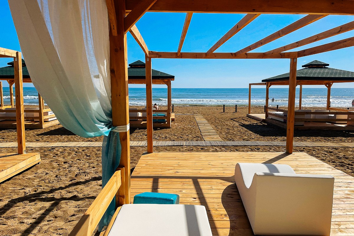 Hotel Sentido Kamelya Selin, Side, Turkey, beach cabanas